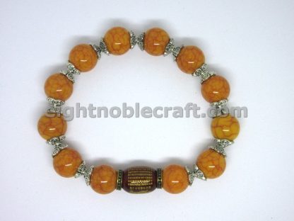 Handmade Beaded Bracelet with Bead of Heart Sutra