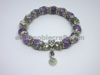 Handmade Beaded Bracelet with Bead of Jade
