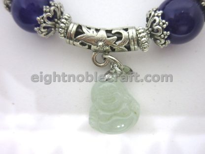 Handmade Beaded Bracelet with Bead of Jade Maitreya Buddha
