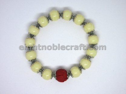 Handmade Beaded Bracelet with Bead of Lotus