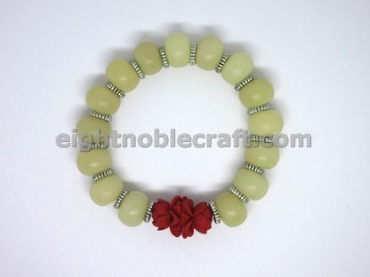 Handmade Beaded Bracelet with Beads of Lotus