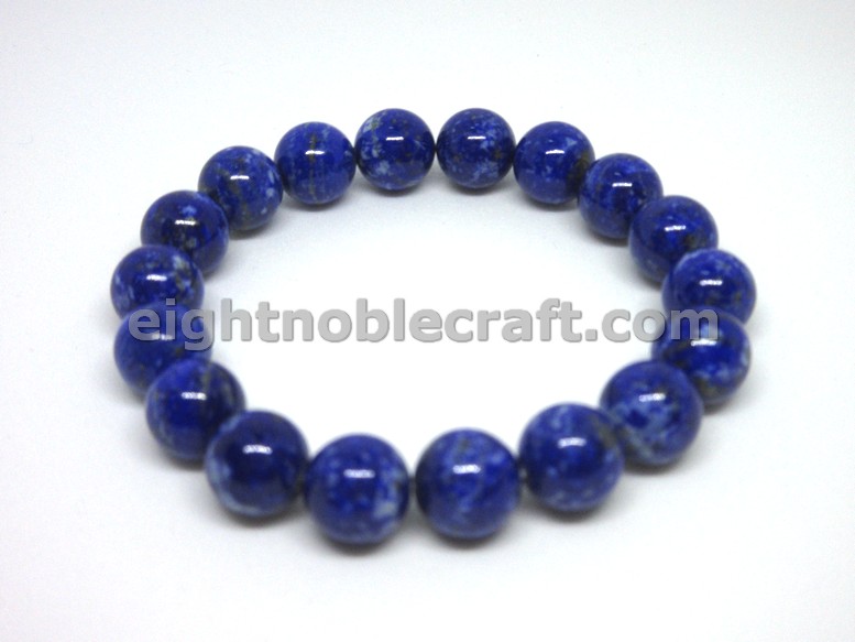 Handmade Bracelet with Blue Marbles - eightnoblecraft.com