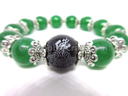 Handmade Bracelet with Marble “Buddha” Character